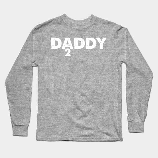 Daddy of 2 | Father's Day Gift Shirt Long Sleeve T-Shirt by Adamita